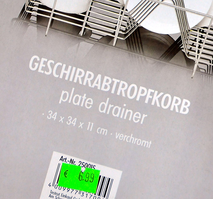 Dish rack packaging
